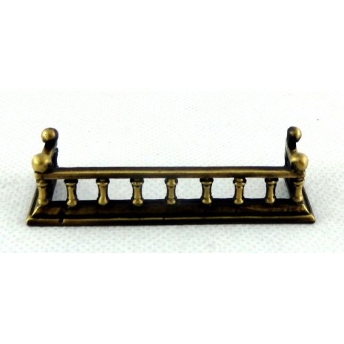  Melody Jane Dolls Houses House Miniature Accessory Antique Brass Fireplace Fender 1:12 Scale