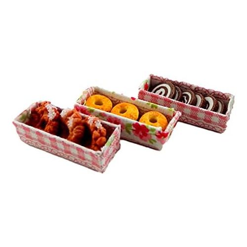  Melody Jane Dolls Houses Melody Jane Dollhouse Display Boxes of Donuts & Cakes Miniature Bakery Shop Accessory