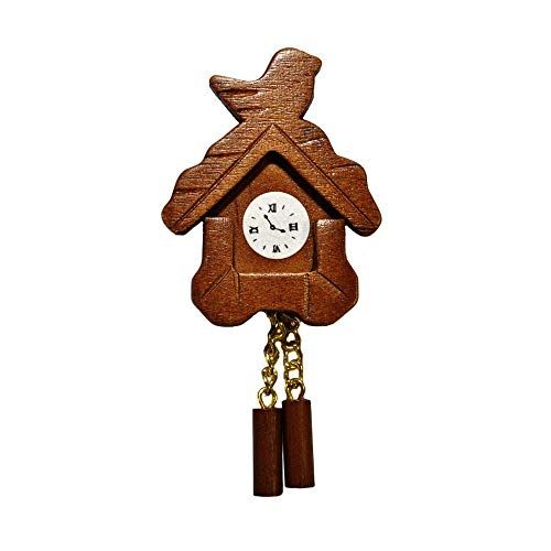  Melody Jane Dolls Houses Dolls House Wooden Cuckoo Clock Miniature Wall Accessory 1:12 Scale