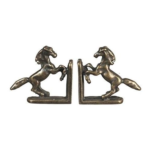  Melody Jane Dolls Houses Melody Jane Dollhouse Horse Bookends Antique Brass Miniature Study Accessory