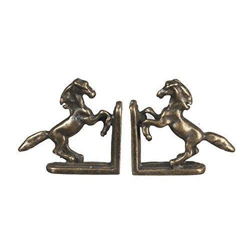  Melody Jane Dolls Houses Melody Jane Dollhouse Horse Bookends Antique Brass Miniature Study Accessory