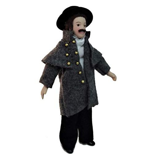  Melody Jane Dolls Houses Melody Jane Dollhouse Victorian Gentleman in Coat Miniature Porcelain People