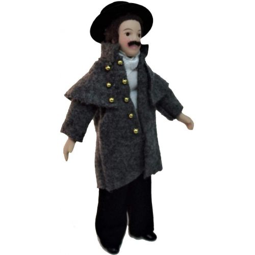  Melody Jane Dolls Houses Melody Jane Dollhouse Victorian Gentleman in Coat Miniature Porcelain People