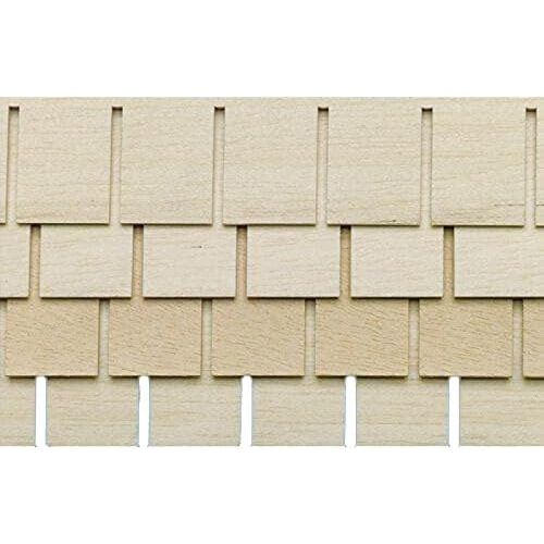  Melody Jane Dolls Houses Melody Jane Dollhouse Shingle Strips Roofing Tiles Pack of 4 Wooden 1:12 Scale