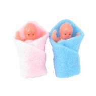 Melody Jane Dolls Houses Dolls House 2 Swaddled Babies Miniature 1:12 Scale People Baby in Blanket