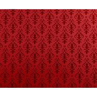 Melody Jane Dolls Houses House Miniature Print 1:12 Victorian Red On Arabesque Wallpaper