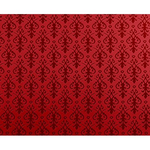  Melody Jane Dolls Houses House Miniature Print 1:12 Victorian Red On Arabesque Wallpaper