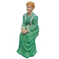 Melody Jane Dolls Houses Melody Jane Dollhouse People Victorian Lady in Green Sitting Resin Figure