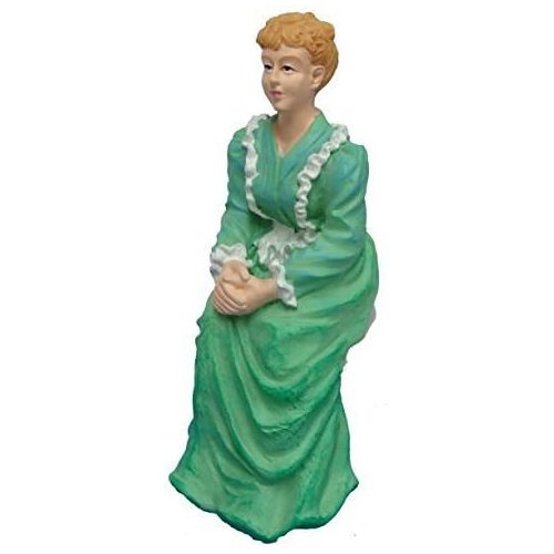  Melody Jane Dolls Houses Melody Jane Dollhouse People Victorian Lady in Green Sitting Resin Figure