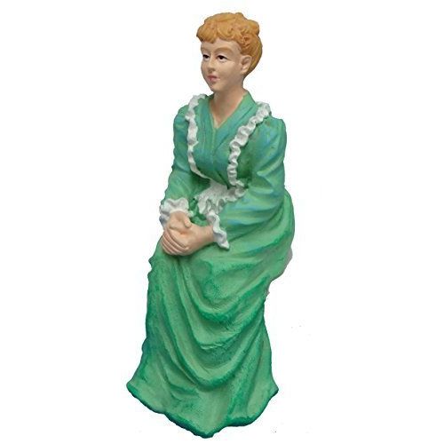  Melody Jane Dolls Houses Melody Jane Dollhouse People Victorian Lady in Green Sitting Resin Figure