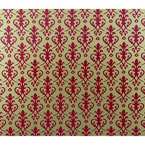  Melody Jane Dolls Houses Melody Jane Dollhouse Victorian Red on Gold Miniature Print 1:12 Scale Wallpaper