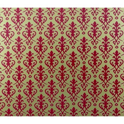  Melody Jane Dolls Houses Melody Jane Dollhouse Victorian Red on Gold Miniature Print 1:12 Scale Wallpaper