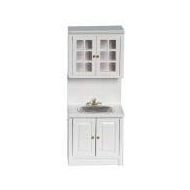 Melody Jane Dolls Houses Melody Jane Dollhouse White Raven Sink & Wall Unit Miniature Fitted Kitchen Furniture