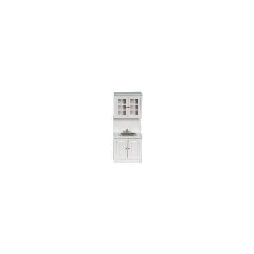  Melody Jane Dolls Houses Melody Jane Dollhouse White Raven Sink & Wall Unit Miniature Fitted Kitchen Furniture