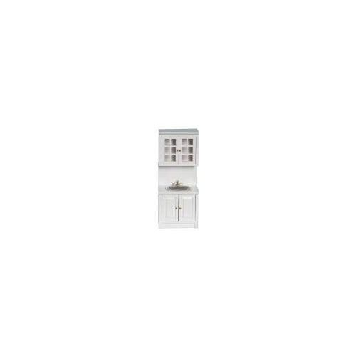  Melody Jane Dolls Houses Melody Jane Dollhouse White Raven Sink & Wall Unit Miniature Fitted Kitchen Furniture