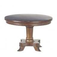 Melody Jane Dolls Houses Melody Jane Dollhouse Small Walnut Round Pedestal Dining Table Miniature 1:12 Furniture
