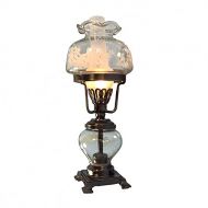 Melody Jane Dolls Houses Melody Jane Dollhouse Oil Lamp Antique Silver Clear Glass 12V Miniature Electric Lighting