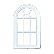 Melody Jane Dolls Houses Melody Jane Dollhouse Miniature White Plastic Victorian Arched Window Frame 1:24 Scale