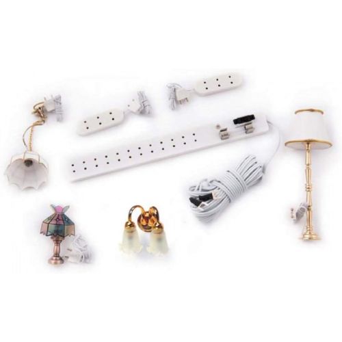  Melody Jane Dolls Houses Melody Jane Dollhouse Electric Light Starter Kit 4 Lights Socket Strip Extension Leads 12V