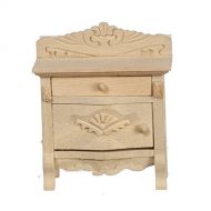 Melody Jane Dolls Houses Melody Jane Dollhouse Bedside Chest Unfinished Bare Wood Miniature Bedroom Furniture