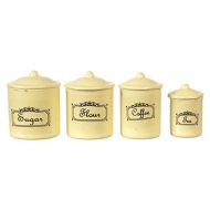 Melody Jane Dolls Houses Melody Jane Dollhouse Cream Metal Canister Set Storage Jars Miniature Kitchen Accessory