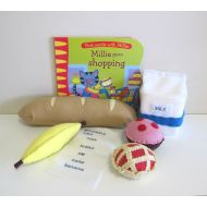 MelsCreativeWishes Childrens Book, Montesssori, Felt Food, Fabric book, Learn to Read