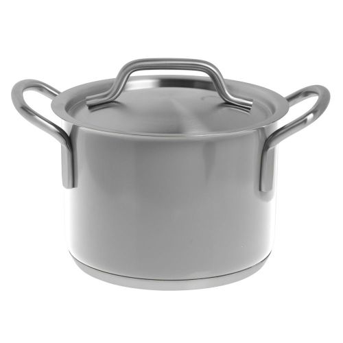  Hubert Sauce Pot, Silver, Stainless Steel 4 25 Liter Capacity - 5 12 Dia x 7 2225 H