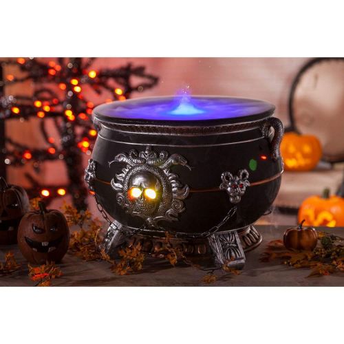  Members Mark Halloween Witchs Cauldron with Rolling Smoke Effect-Bubbles and Steams