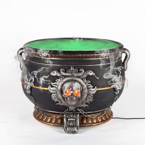  Members Mark Halloween Witchs Cauldron with Rolling Smoke Effect-Bubbles and Steams