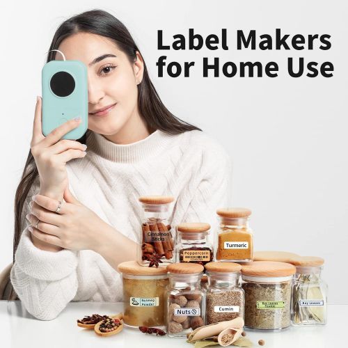  [아마존베스트]Label Maker Sticker Machine-D30 Thermal Label Printer Inkless Portable Bluetooth Label Sticker Maker, Mini Bulk Printer for Business Home Office, Memoking Compatible with Phomemo D