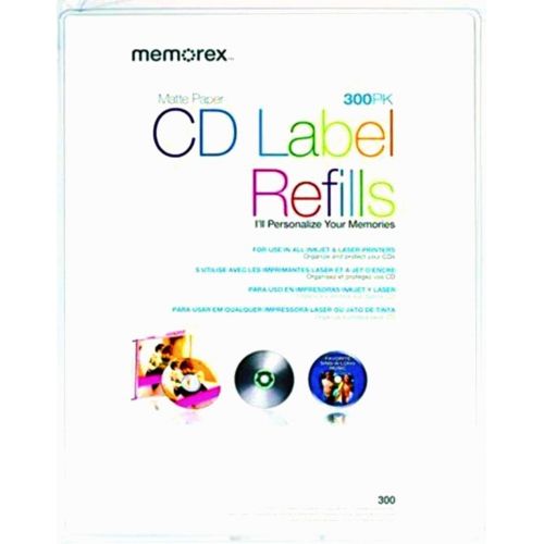  [아마존 핫딜] [아마존핫딜]Memorex NEW CD/DVD White Matte Labels- 300 (Blank Media)