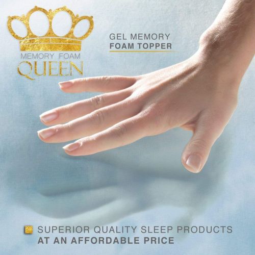  Memory Foam Queen Gel Memory Foam Mattress Topper Pad California King Size - Made in The USA - 2 Inch Cal King Mattress Topper for Extra Padding - Medium Soft Gel Infused Toppers - 3 Year Warranty