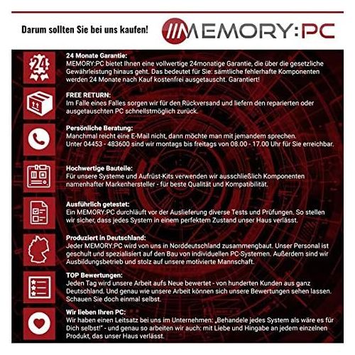  [아마존베스트]Memory PC Memory Gaming PC AMD Ryzen 7 2700 8X 4.1 GHz, NVIDIA GTX 1050 2GB, 16 GB DDR4, 1000GB HDD, Gamer PC, Windows 10 Pro 64bit, Gaming-PC