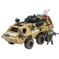 Memtes Military Fighter Army Truck Tank Toy with Mini Army Soldier with Lights and Sound