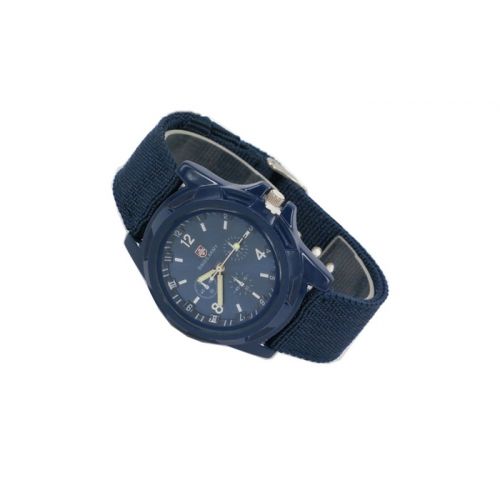  Men Watches Military Big Dial Sport Canvas Band Noctilucence