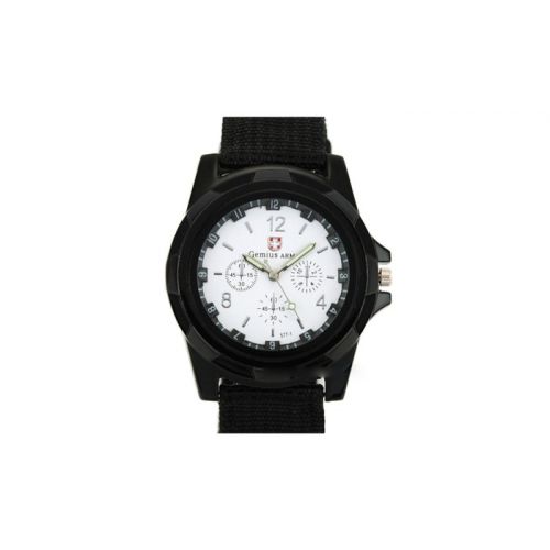  Men Watchs Military Big Dial Sport Canvas Noctilucence