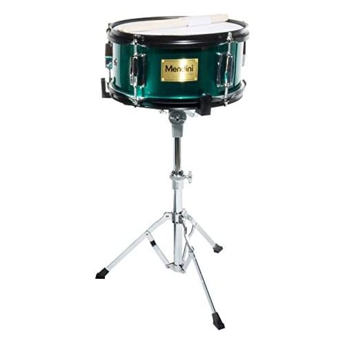  Mendini by Cecilio 16 inch 3-Piece Kids/Junior Drum Set with Adjustable Throne, Cymbal, Pedal & Drumsticks, Metallic Green, MJDS-3-GN