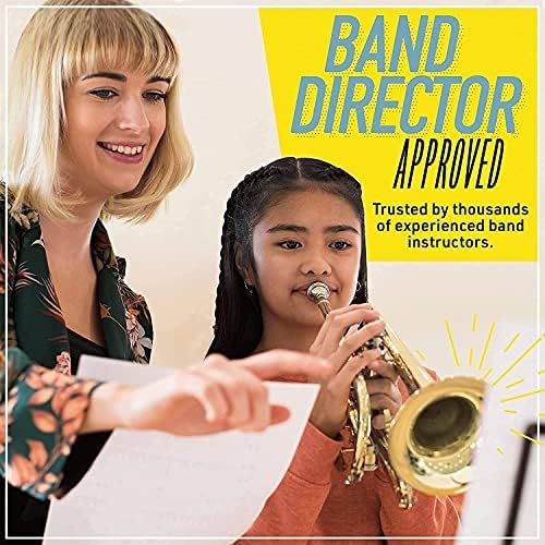  Mendini By Cecilio Bb Trumpet - Trumpets for Beginner or Advanced Student w/Case, Cloth, Oil, Gloves - Brass Musical Instruments For Kids & Adults