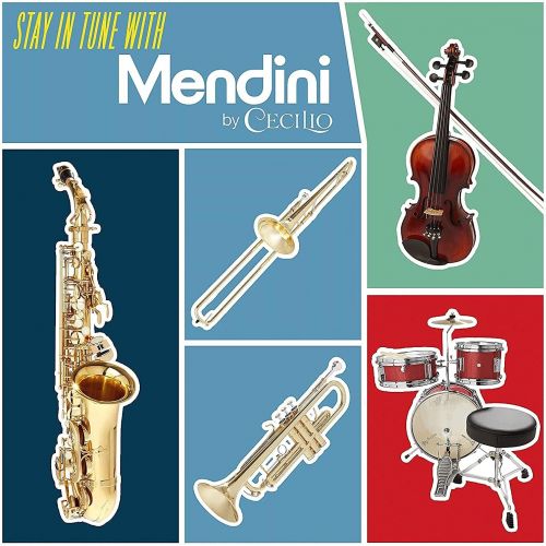  Mendini By Cecilio Bb Trumpet - Trumpets for Beginner or Advanced Student w/Case, Cloth, Oil, Gloves - Brass Musical Instruments For Kids & Adults