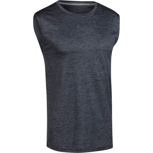  [아마존베스트]Real Essentials 5 Pack: Mens Dry-Fit Active Athletic Tech Tank Top - Workout & Training Activewear