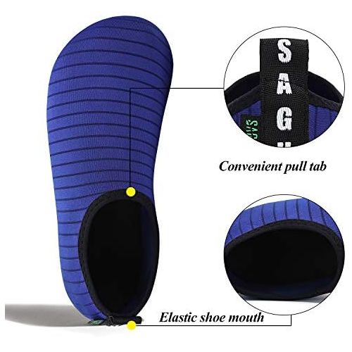  SAGUARO Mens Womens Water Shoes Quick Dry Barefoot Aqua Socks Beach Swim Surfing Walking Jogging Yoga Outdoor Exercise