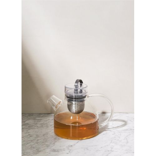  Menu MENU 4545119 Small Glass Kettle Teapot, 25 oz, Clear