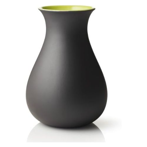  MenuOrganic 20cm Earthenware Vase, Black/Green