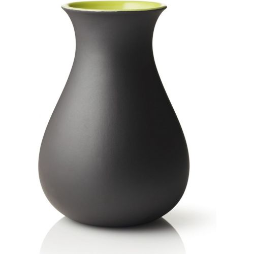  MenuOrganic 20cm Earthenware Vase, Black/Green