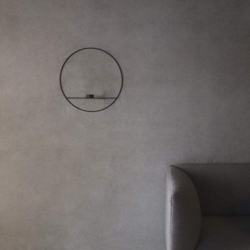  Menu POV Circle Wand-Kerzenhalter oe 20 x 12 cm, h 20 cm - schwarz