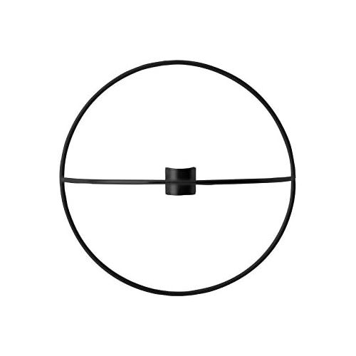  Menu POV Circle Wandkerzenhalter S, schwarz pulverbeschichteter Stahl H 12cm, Ø 20cm