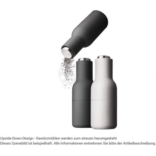  Menu Bottle Grinder ash/carbon, 2er-Pack, Pfeffermuehle + Salzmuehle