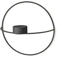Menu POV Circle Wandteelichthalter S, schwarz pulverbeschichteter Stahl H 12cm, Ø 20cm