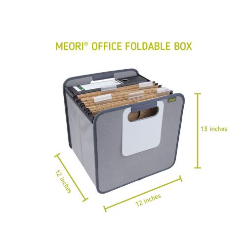  Meori meori Foldable, Lava Black, Collapsible Box is an Office to-Go, Organize, Store and Transport Hanging Files, Documents and More, Fits 8 1/2 x 11 Letter Paper