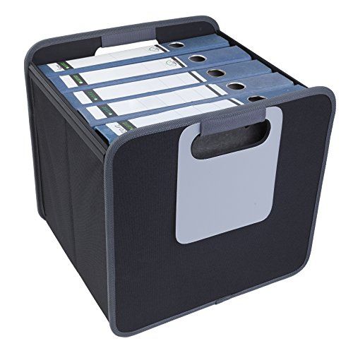  Meori meori Foldable, Lava Black, Collapsible Box is an Office to-Go, Organize, Store and Transport Hanging Files, Documents and More, Fits 8 1/2 x 11 Letter Paper